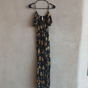 Make Offer! Xhilaration Black and Blue Floral Maxi Dress for Weddings